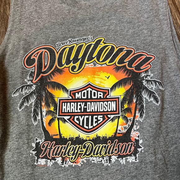 Harley Davidson Men's SM Bruce Rossmeyer Daytona Beach Sleeveless T-shirt - Picture 2 of 4